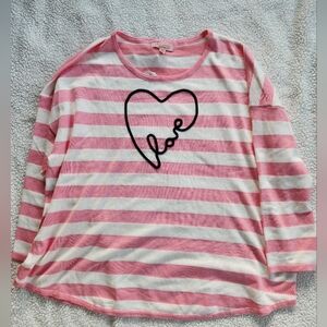 Philosophy size 3xl New long sleeve blush ivory black shirt